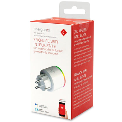 Prise Wifi intelligente avec veilleuse multicolore et compteur de consommation Energeeks