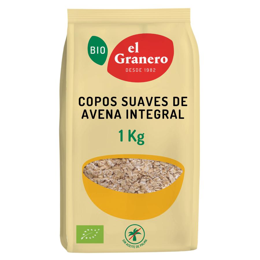 Miękkie płatki owsiane pełnoziarniste BIO El Granero 1 kg