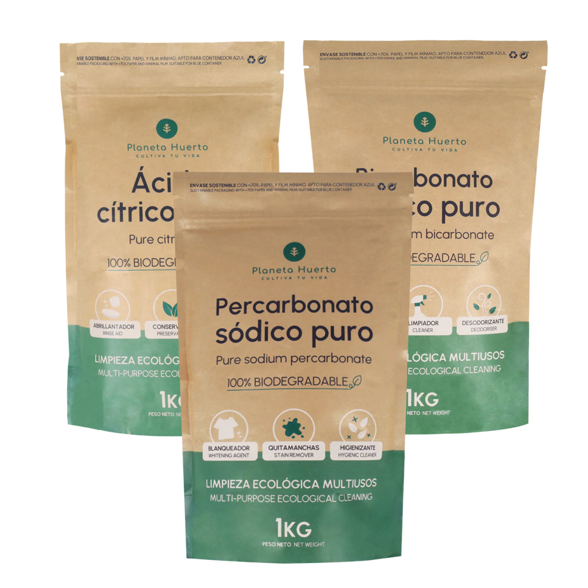 Haushaltsreinigungspackung (1 kg Format) Zero Waste Planeta Huerto