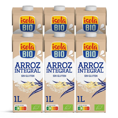 6er-Packung Isola Bio-Brauner-Reis-Drink 1L