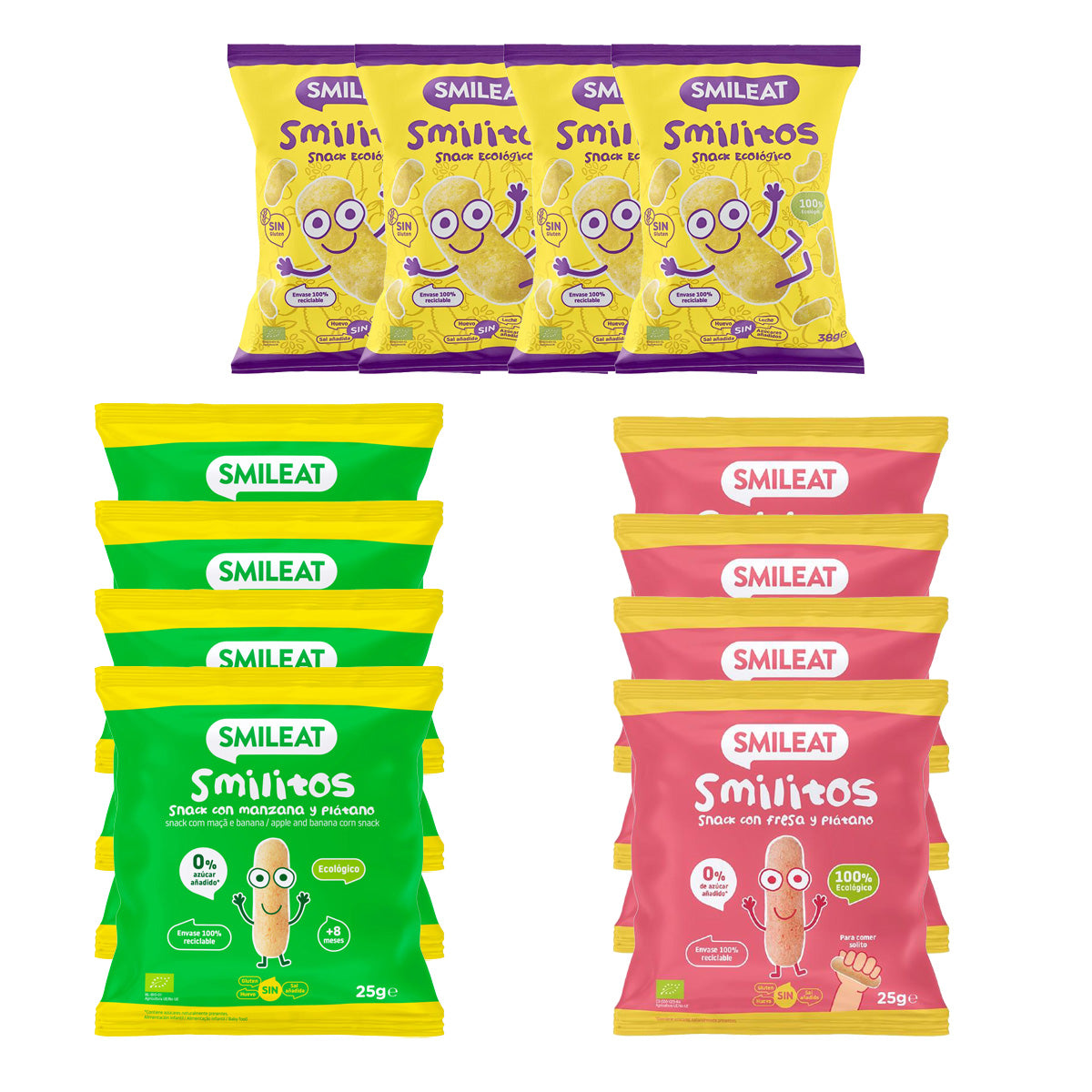 12er-Pack Smilitos Gusanitos ECO Smileat 25 g
