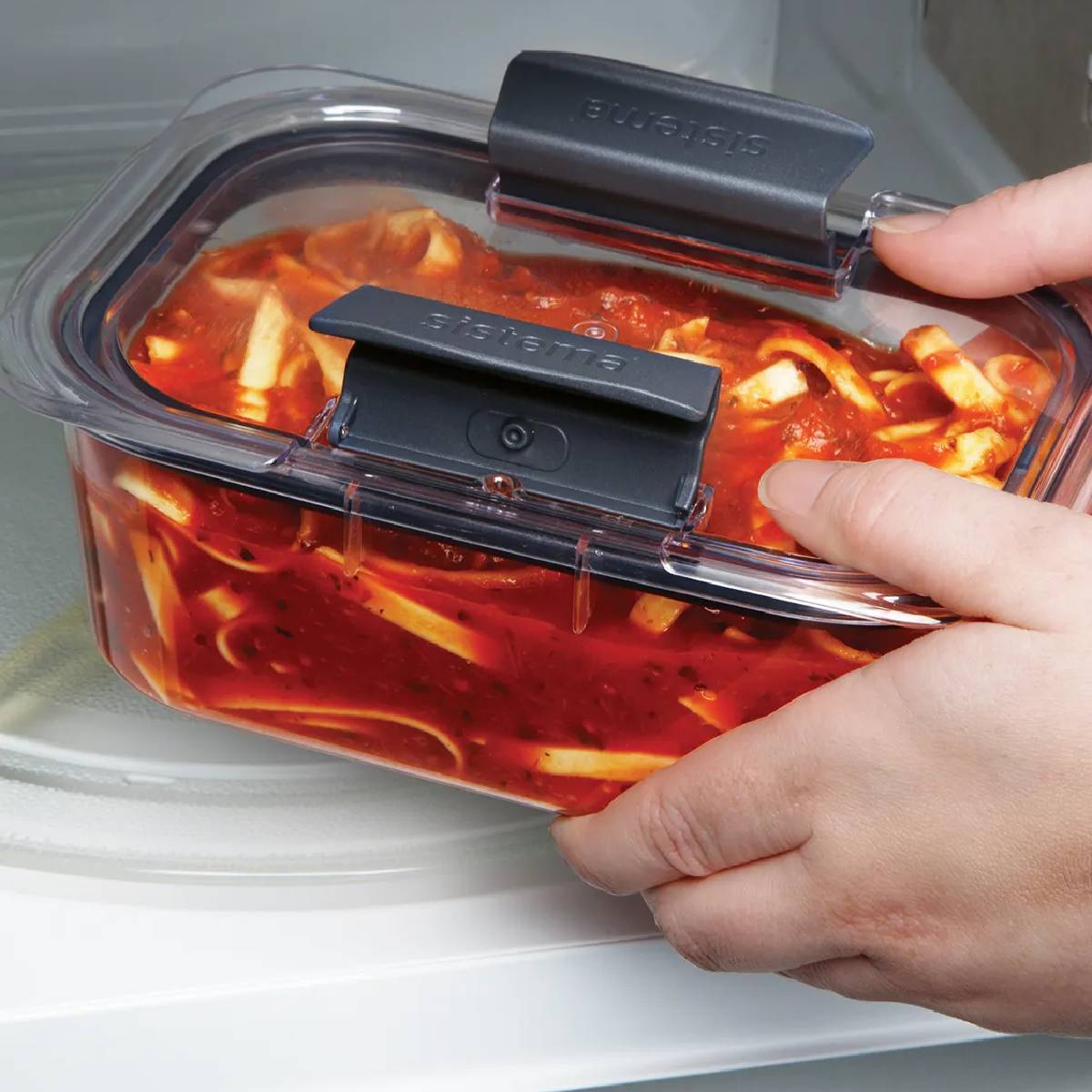 Medelstor lufttät behållare Sistema Brillance 920 ml