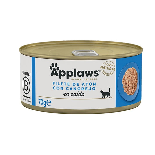 Natural grain-free wet cat food Tuna and crab tin - Applaws Cat 70 g