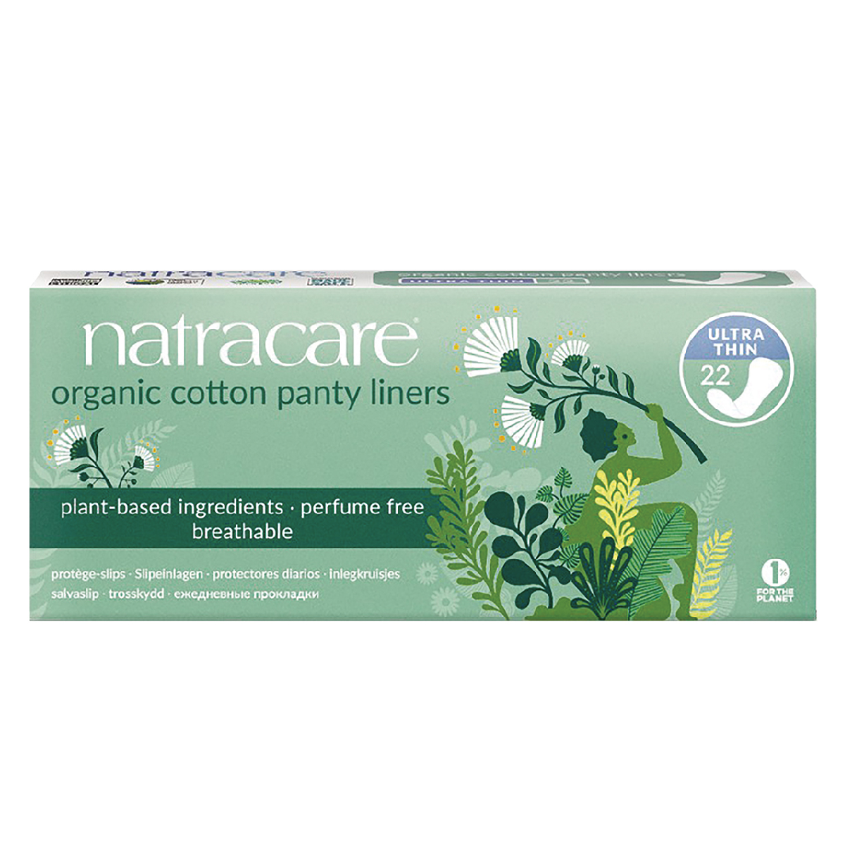 Protège-slips ultra fins 100 % coton bio Natracare 22 unités