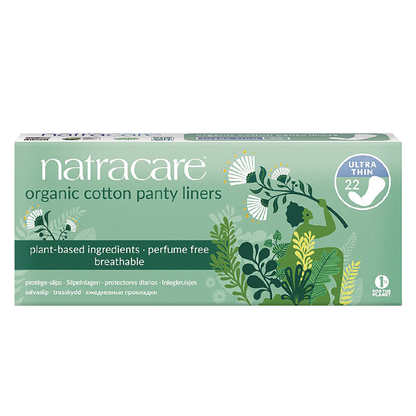 Protège-slips ultra fins 100 % coton bio Natracare 22 unités