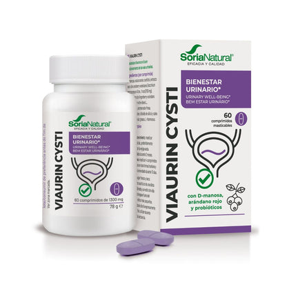 Viaurin Cysti Urinary Wellbeing, Soria Natural, 60 tablets
