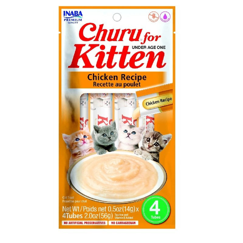 Churu Kitten Rezeptur Huhn Cremiger Snack für Katzen 4 x 14 g