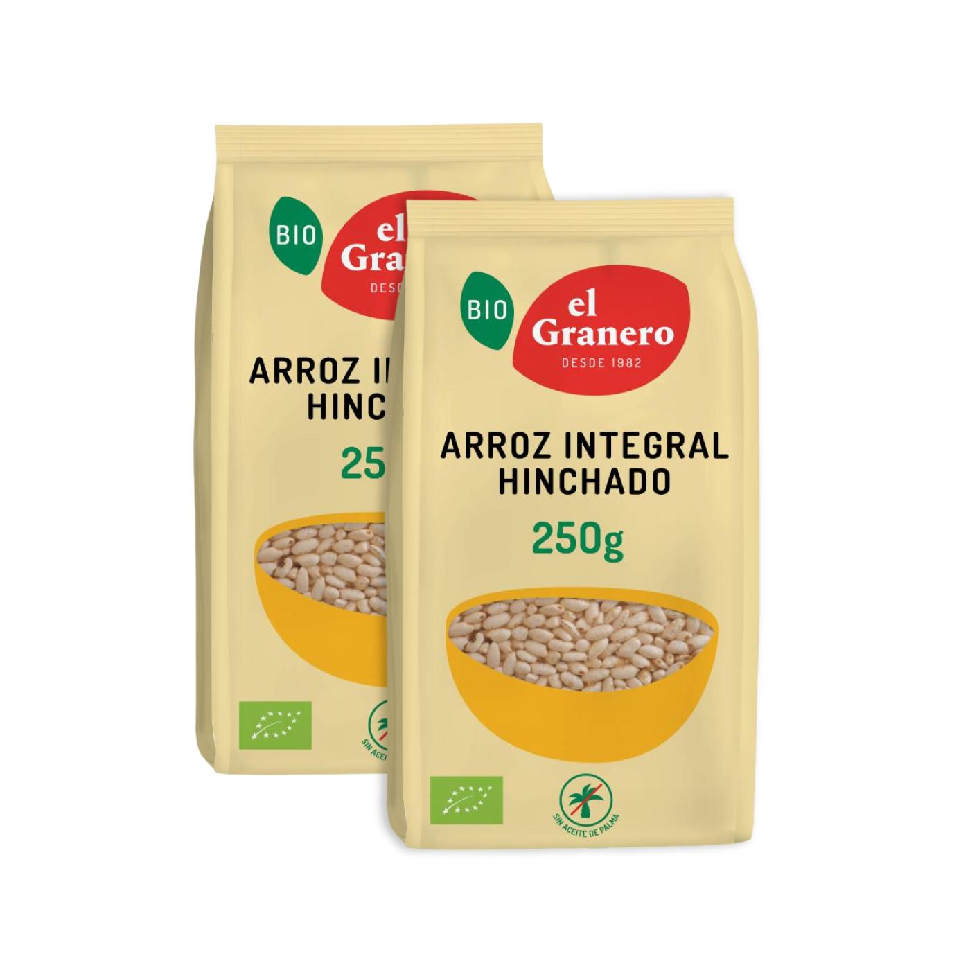 Zestaw 2x ryż pełnoziarnisty dmuchany El Granero, 250 g