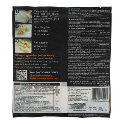 Rollitos de Primavera (20 láminas) Desiam 100 g