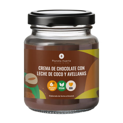 Chocoladecrème met kokosmelk en hazelnoten ECO Planeta Huerto 230 g