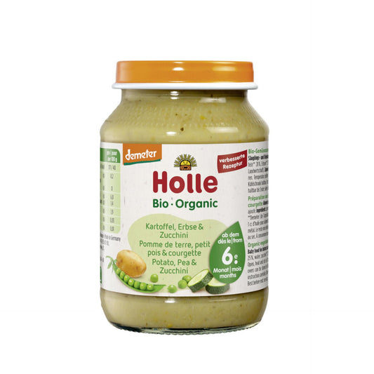 Potato, Pea and Courgette Baby Food (from 6 months) Eco/Dem Holle 190g