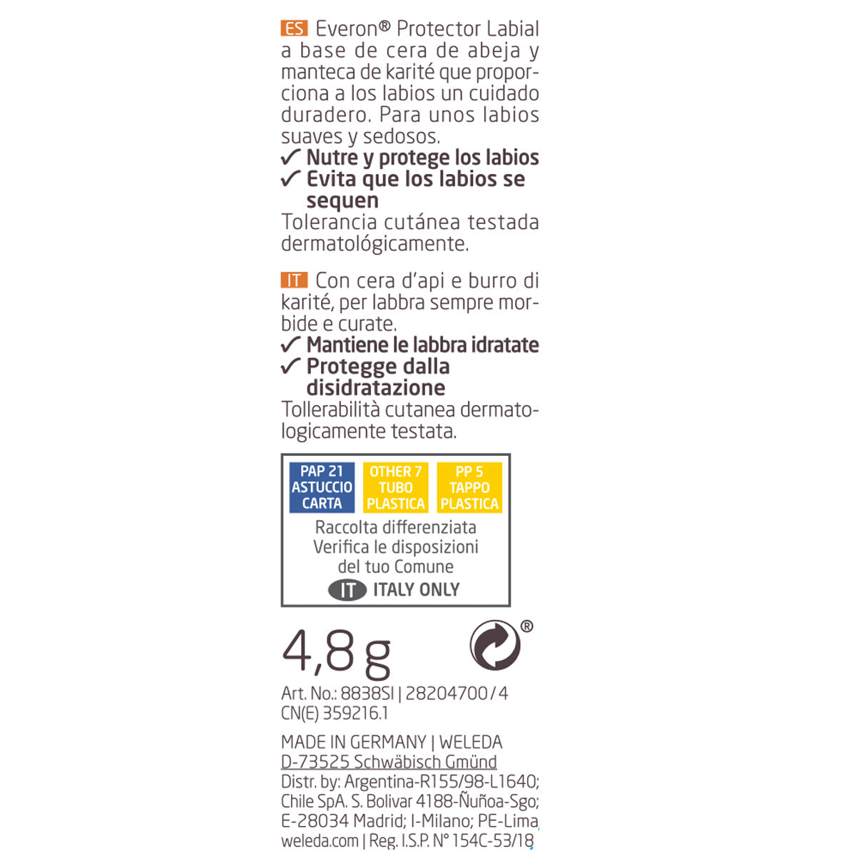 Balsam do ust Everon, Weleda, 4,8 g