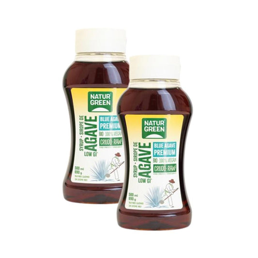 2er-Pack Naturgreen Agavensirup roh 2 Flaschen à 500 ml