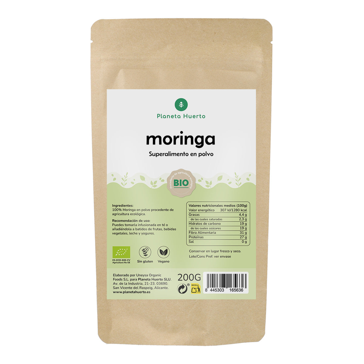 Moringa-Pulver Eco Planeta Huerto 200 g
