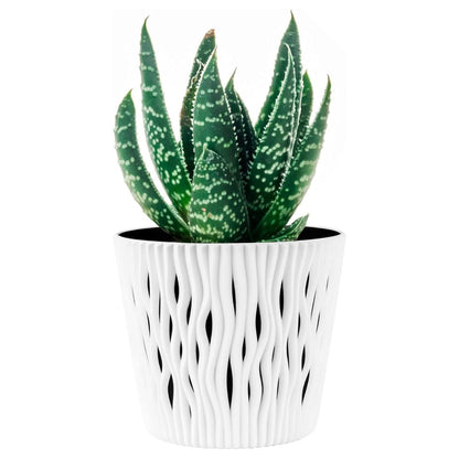 Blumentopf Duna mit weißem Einsatz D 22 x 19