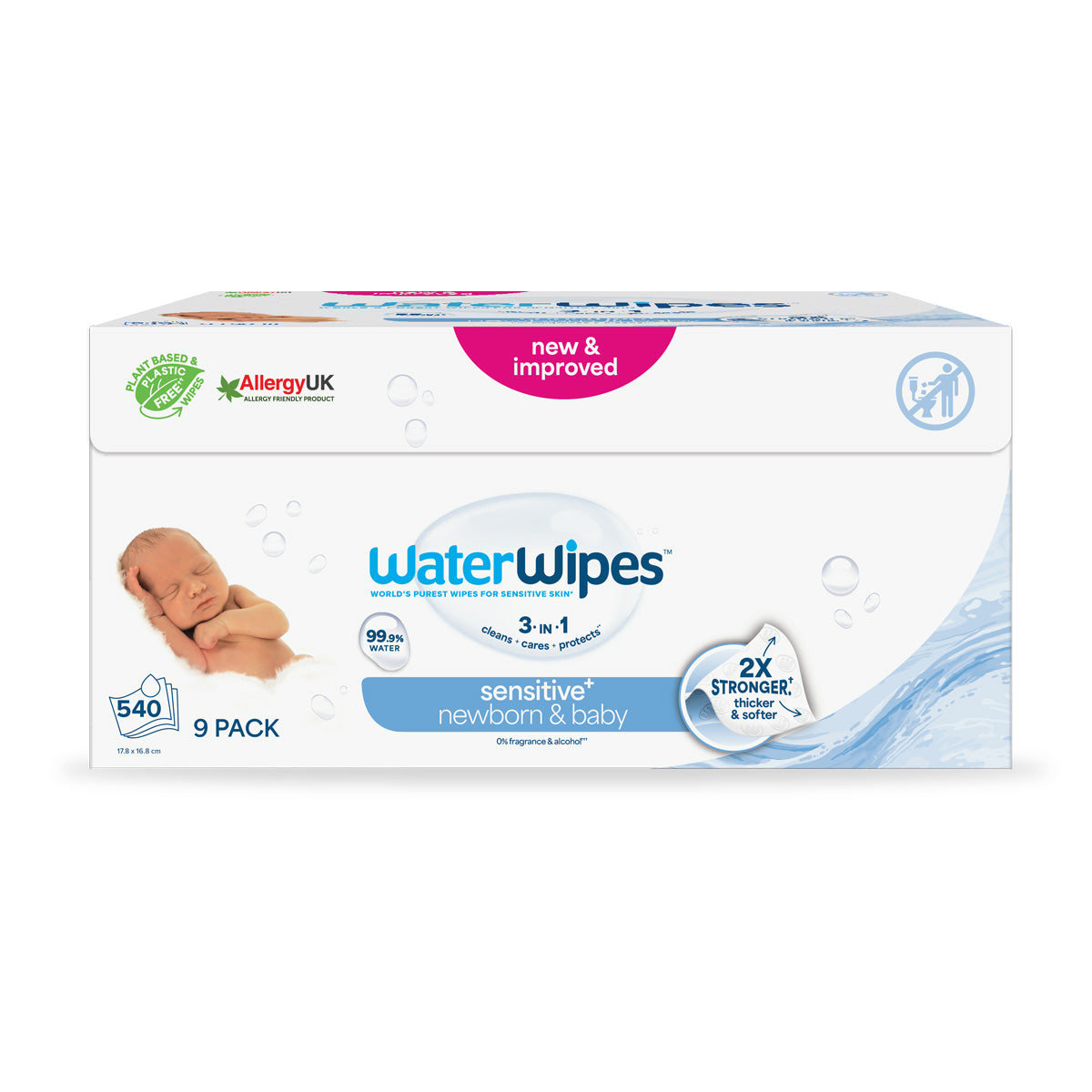 Salviettine per neonati WaterWipes BIO 540 pz