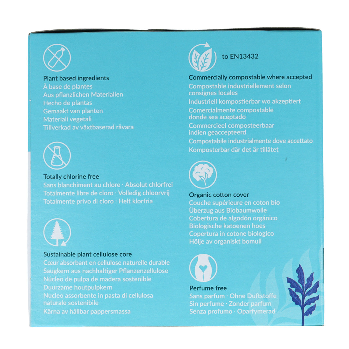 Natracare Organic Long Sanitary Pads with Wings, 10 pcs