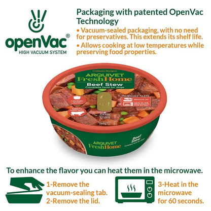 Arquivet Fresh Home Beef Stew Nassfutter für Hunde mit Rindfleisch 280 g