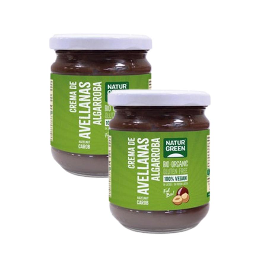 Pack 2 uds Crema de Avellanas y Algarroba Naturgreen 200 g