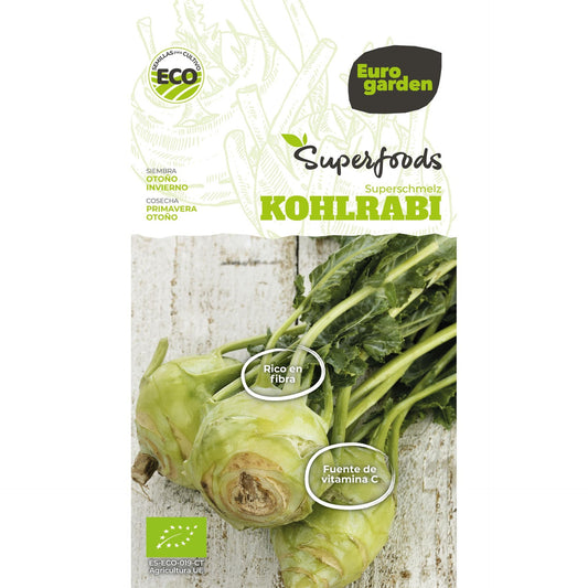 Ökologische Kohlrabi-Samen Kohlrabi Superschmelz Vitalfoods