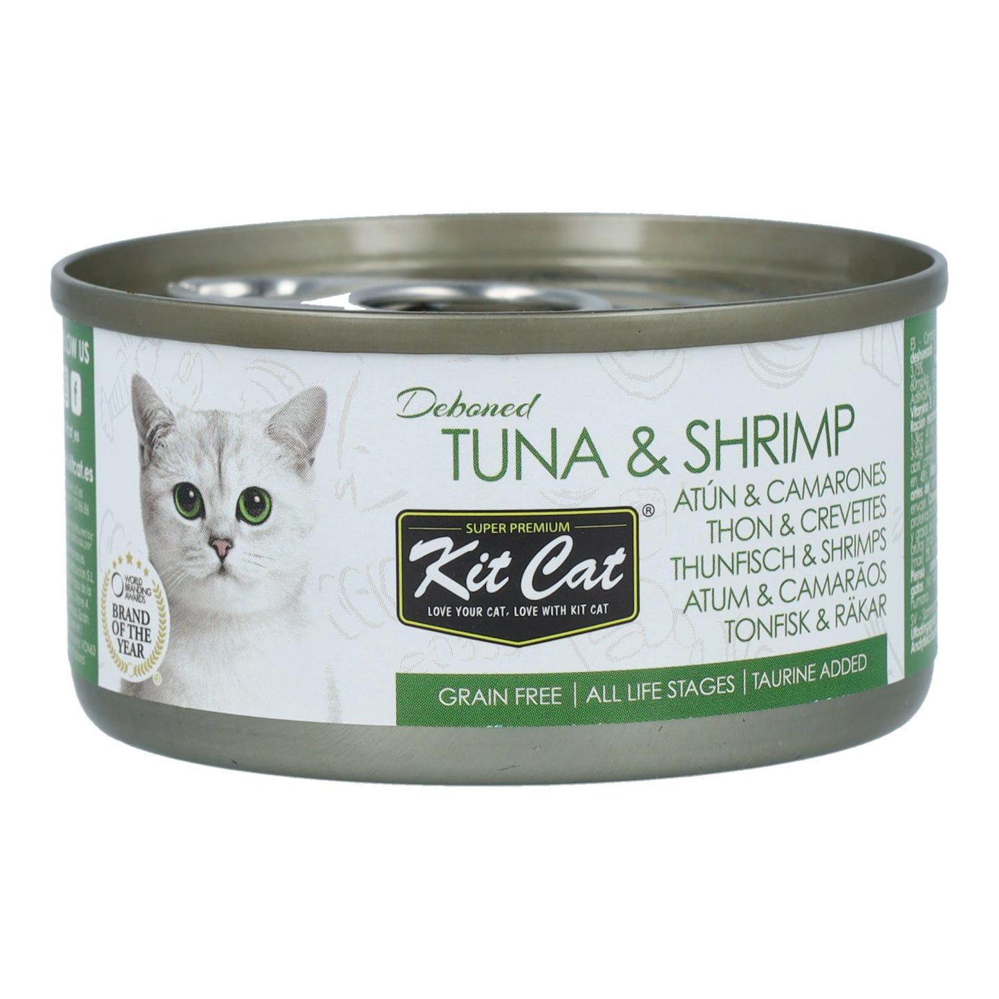 Kit Cat Toppers pour boîtes - Thon & crevettes 80 g Nourriture humide pour chats en gelée
