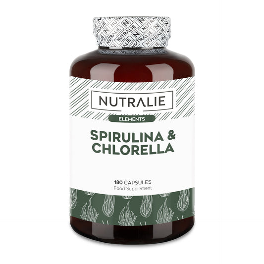 Nutralie Spirulina & Chlorella 1800 mg Energie und Kraft 180 Kapseln