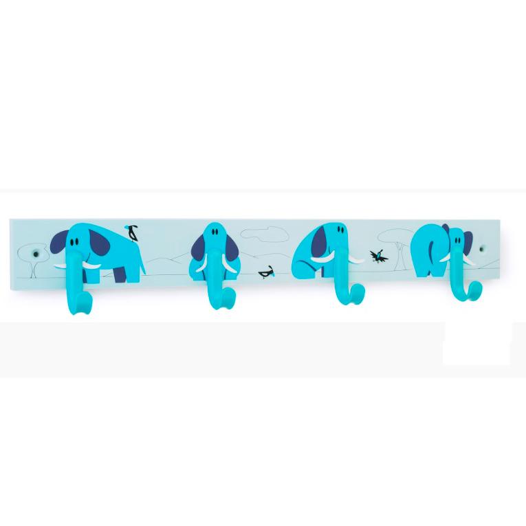 Cintre multiple pour enfants Éléphant bleu