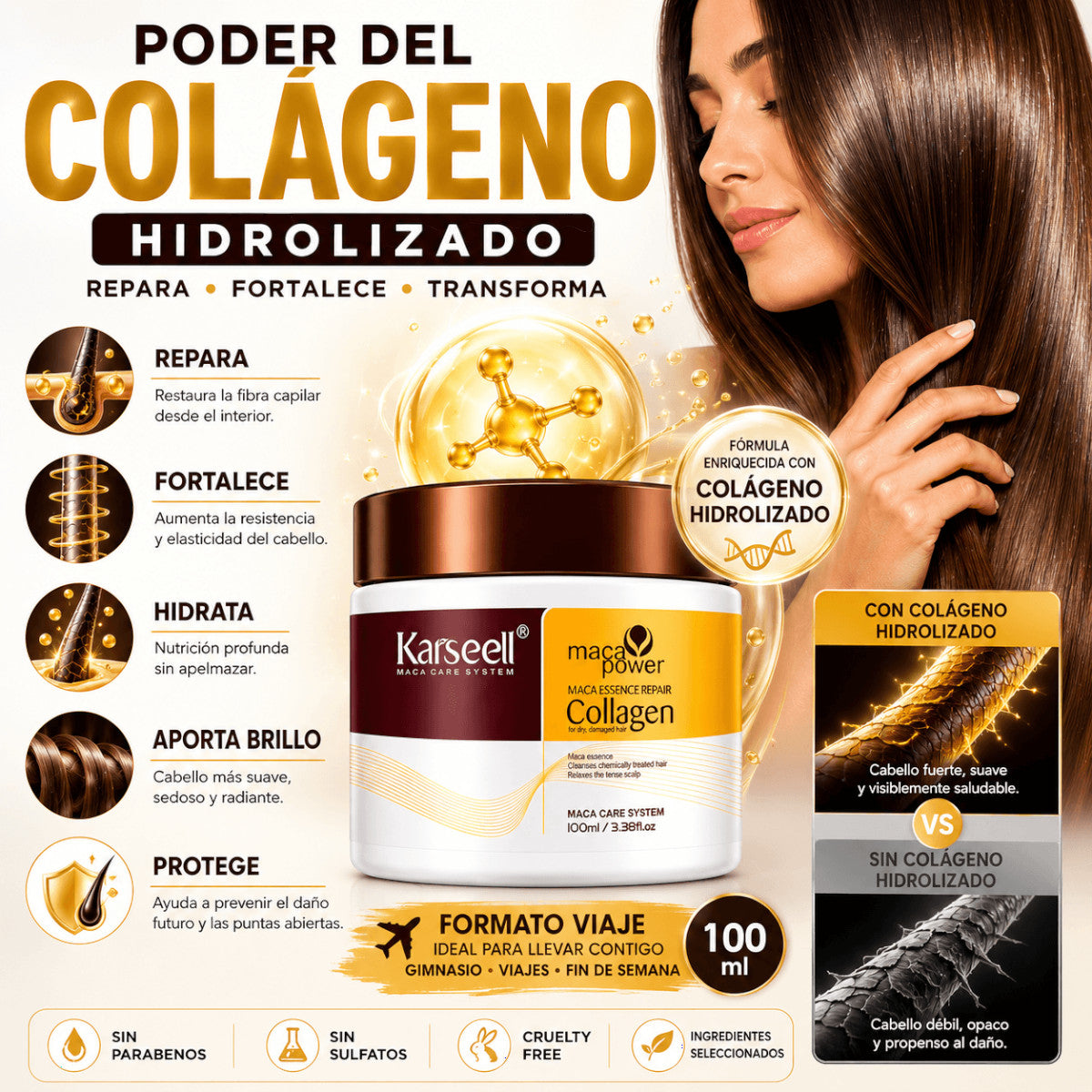 Mascarilla Capilar Colágeno Karseell 100 ml