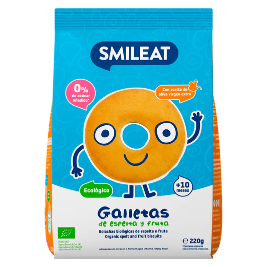 Smileat Organic Spelt and Apple Biscuits for Children, 220 g