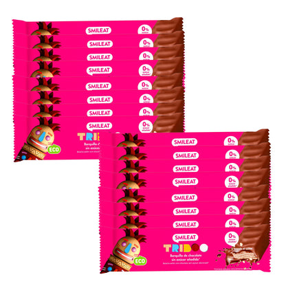 Confezione da 16 barrette ricoperte di cioccolato ECO Smileat 40 g