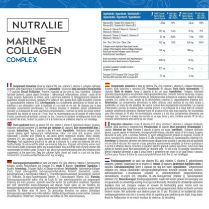 Nutralie Marine Collagen Complex Hyaluronsäure Haut 60 Kapseln