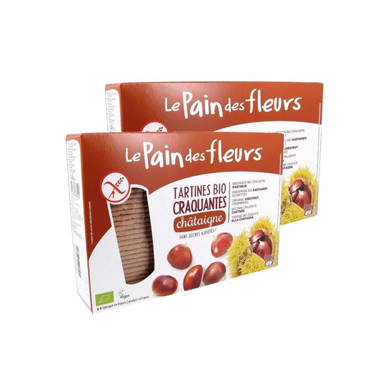 2er-Pack knusprige Cracker mit Bio-Kastanien Le pain de fleurs 300 g