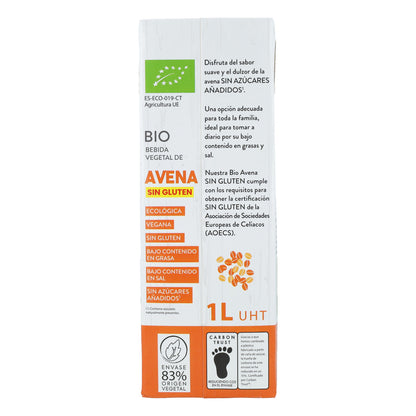 Pack 4x Bebida Avena Sin Gluten Bio Sol Natural 1 L