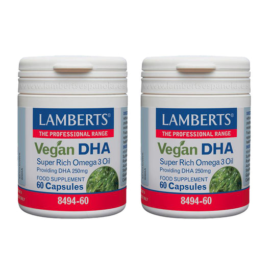 Pakket 2x DHA Vegan 250 mg Lamberts 60 capsules