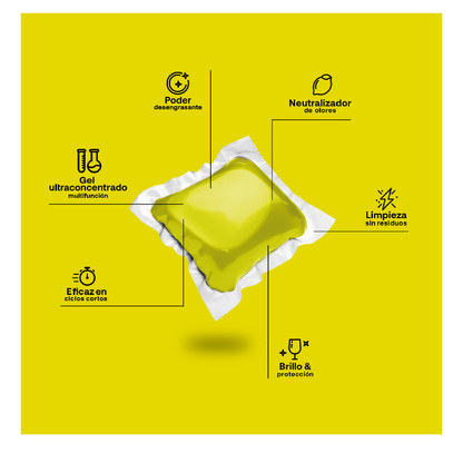 Pack 2 x Lavavajillas en gel ECO Flopp 16caps