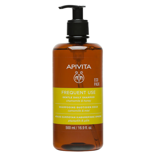 Shampooing doux pour usage quotidien - ECOPACK APIVITA, 500 ml