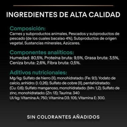 Pro Plan Adult Sterilisiertes Alleinfuttermittel für Katzen mit Huhn und Rind in Soße, Purina Beutel, 10 x 85 g