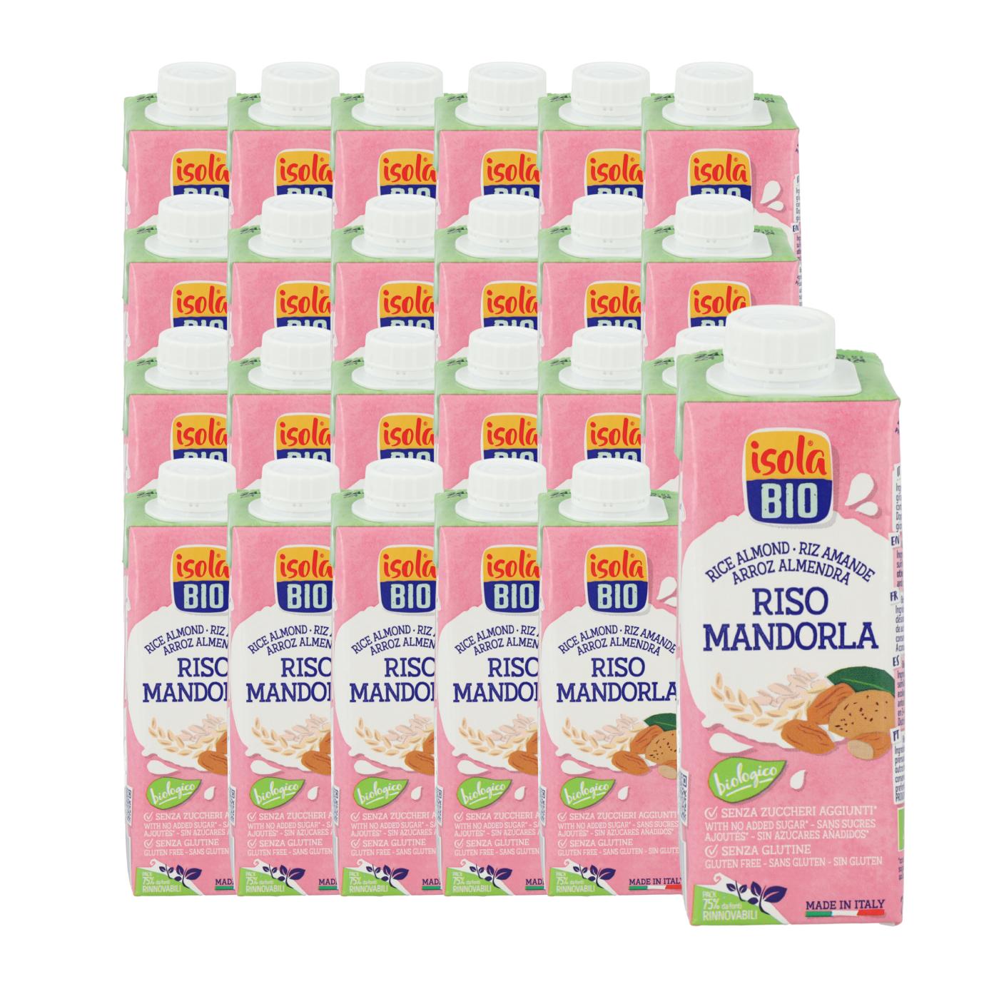 24-pack Isola BIO ekologisk ris- och mandeldryck 250 ml