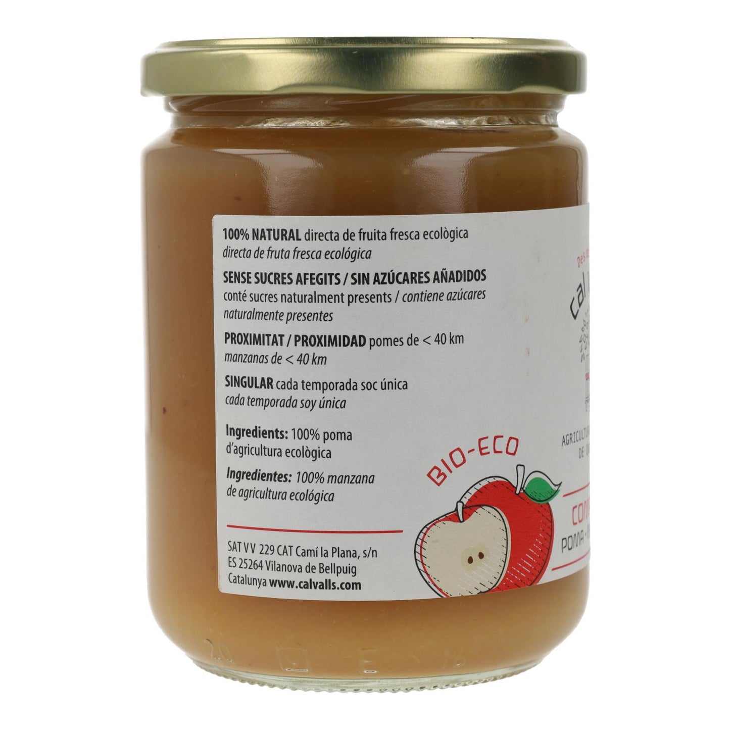 Apfelkompott ECO Cal Valls, 400 g