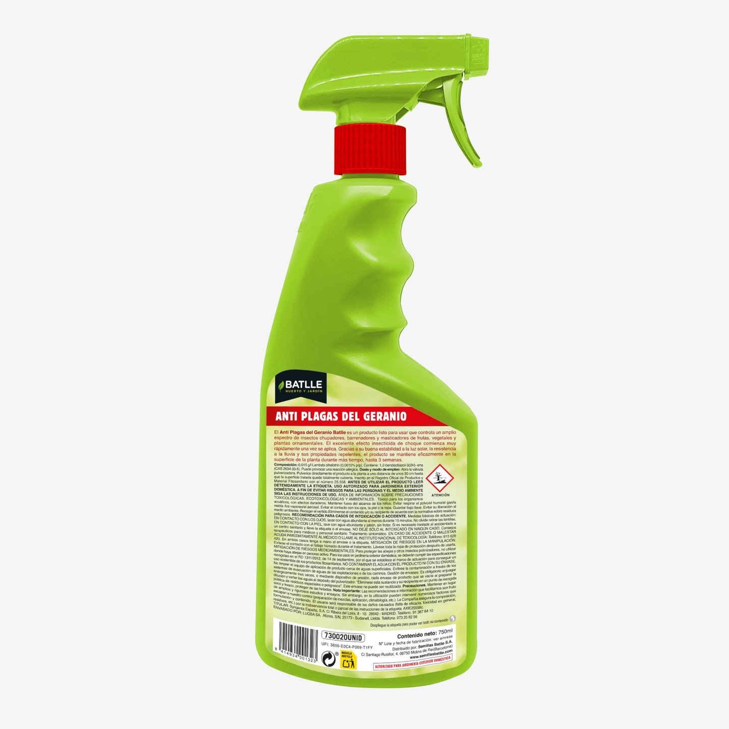 Środek owadobójczy przeciwko szkodnikom geranium gotowy do użycia 750 ml Batlle