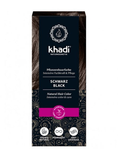 Naturligt svart hårfärg Khadi 100 g