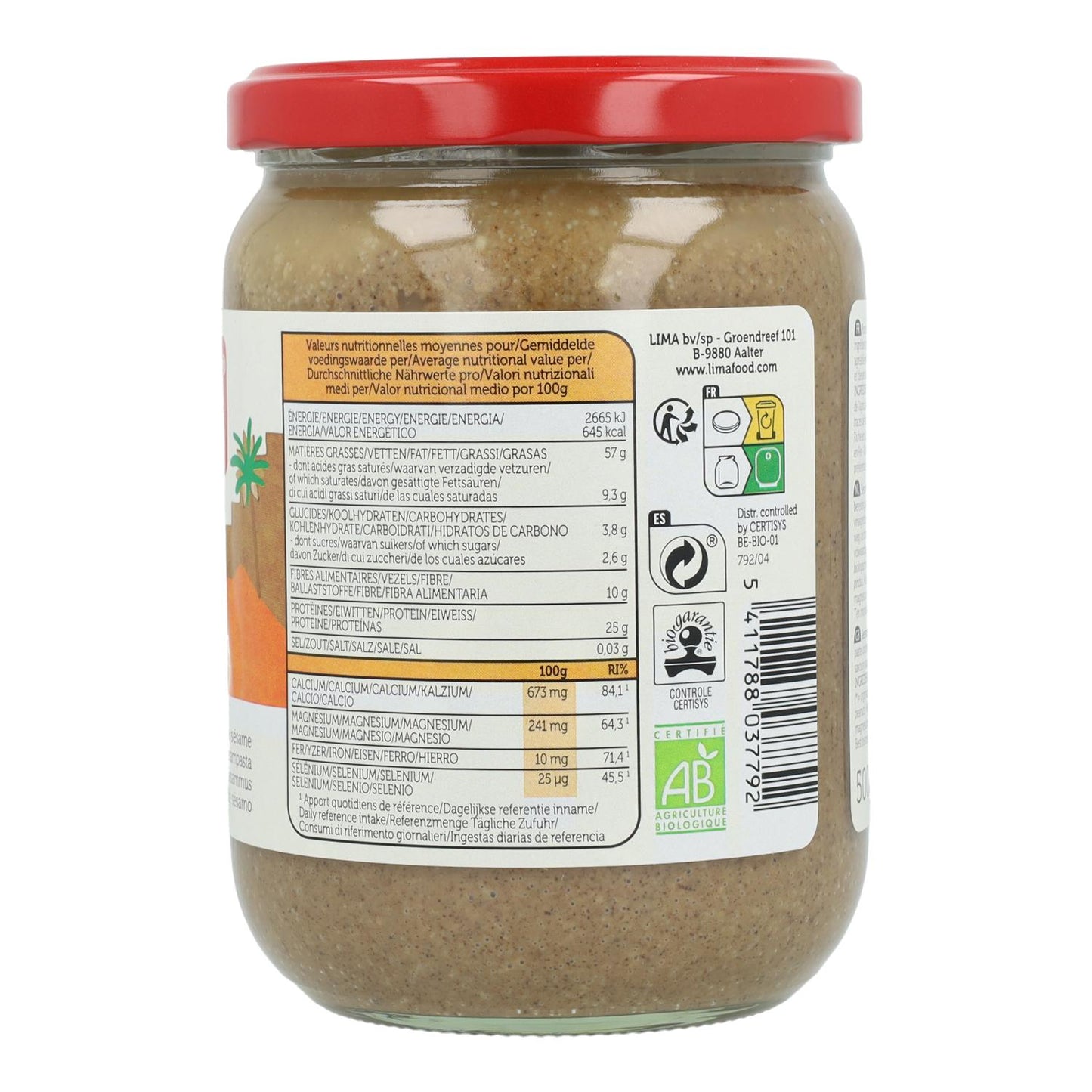 Tahin ohne Salz ECO Lima 500 g
