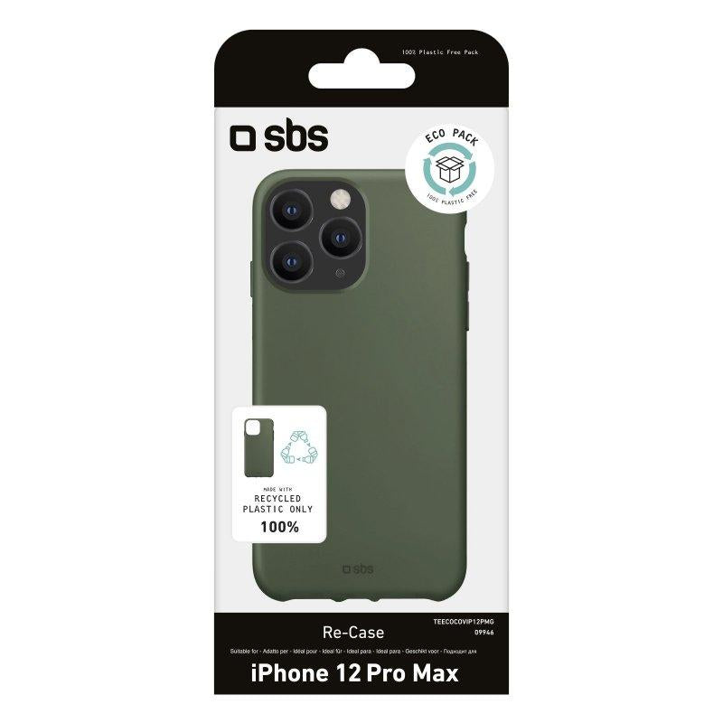 Plastikowe etui z recyklingu do iPhone'a 12 Pro Max, zielone SBS