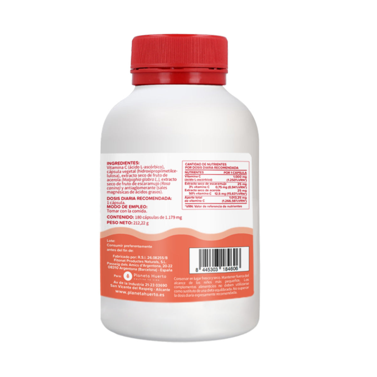 Vitamine C 1000 mg Planeta Huerto 180 gélules végétales