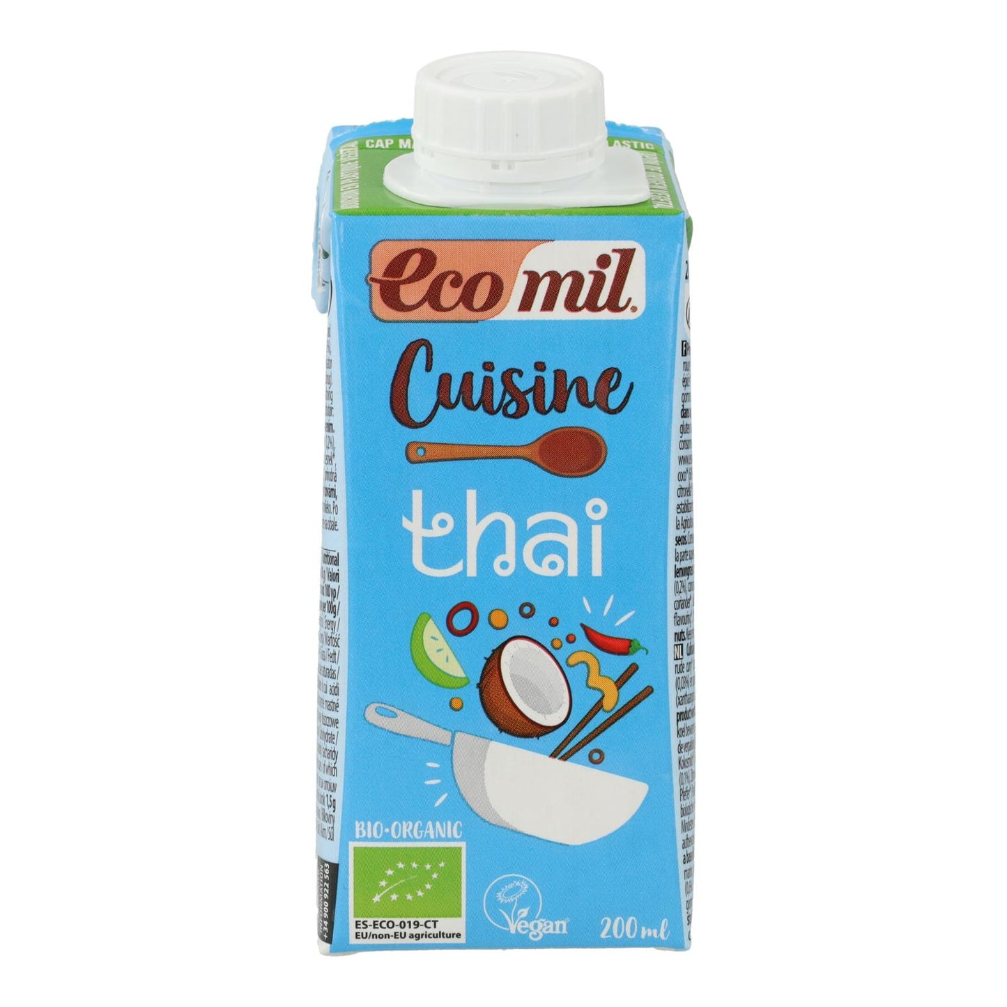 Crème végétale Bio Cuisine Coco Thai Ecomil, 200 ml