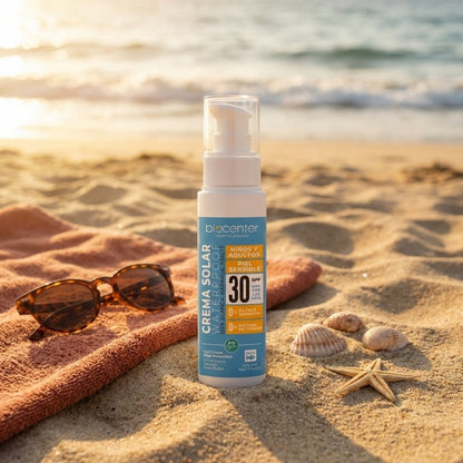 Solspray med hög UVA-skydd SPF 30 ekologisk, vegansk, utan nanopartiklar 125 ml