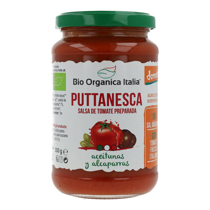 Tomaten-Puttanesca-Sauce mit Oliven und Kapern Bio Demeter Organica Italia 325 ml