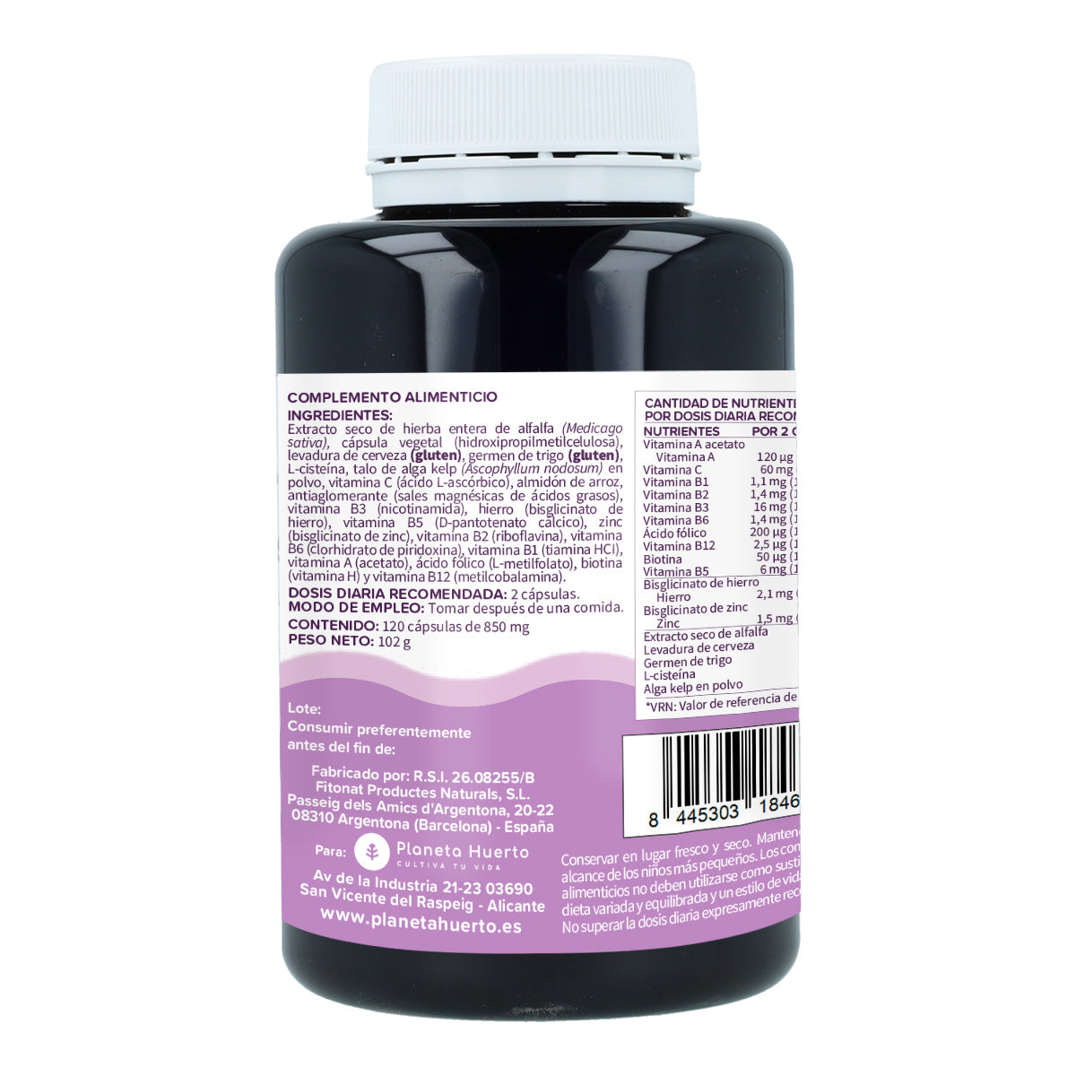 Capelli, pelle e unghie Planeta Huerto 120 capsule