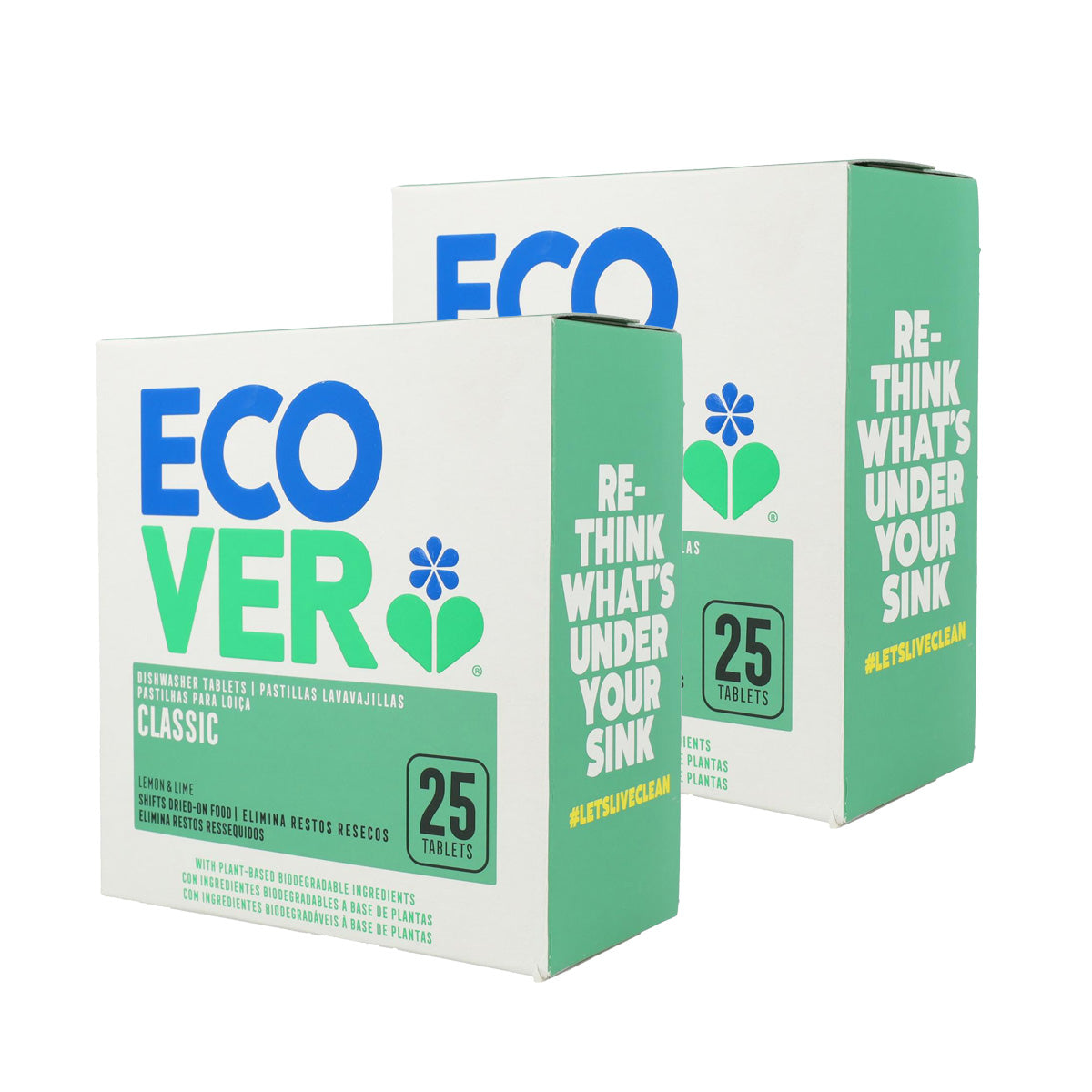 2er-Pack Spülmaschinentabs Classic Ecover 25 Tabletten à 20 g