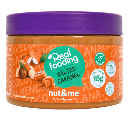 Realfooding salted caramel flavoured almond and hazelnut spread 250 g
